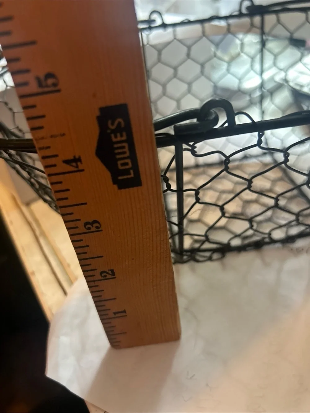 Farmhouse Chicken Wire Oval Black With Handle Farmhouse
